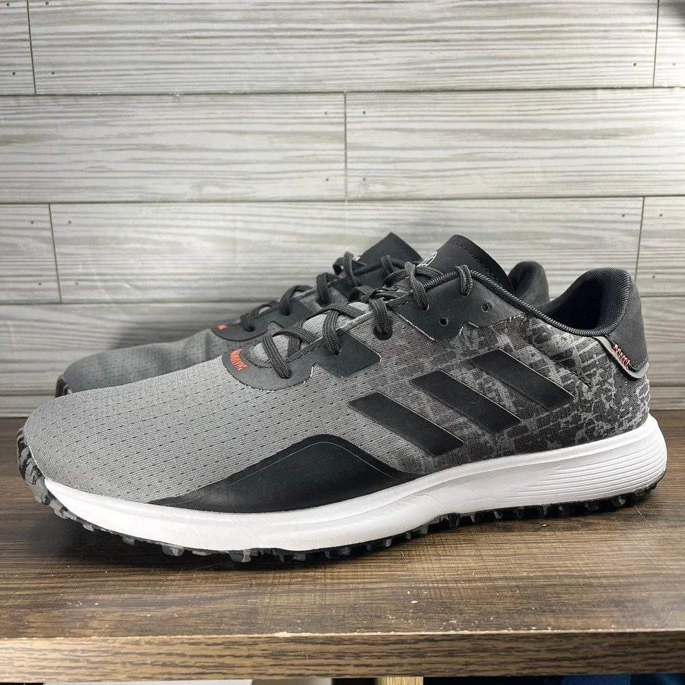 Adidas S2G Gray Black SpikeLess Men's Golf Shoes - Men's Size 12.5